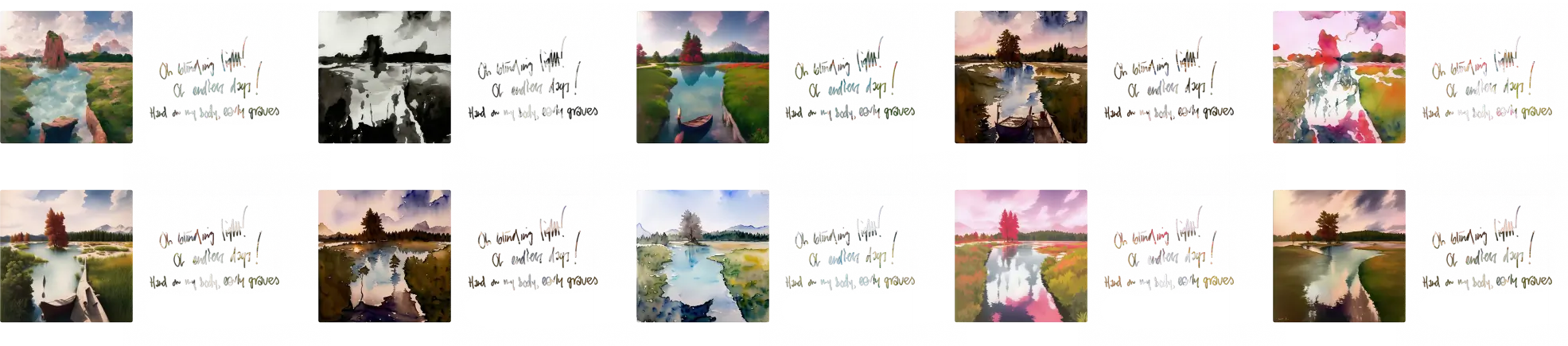 A frame of each of the initial dreams.