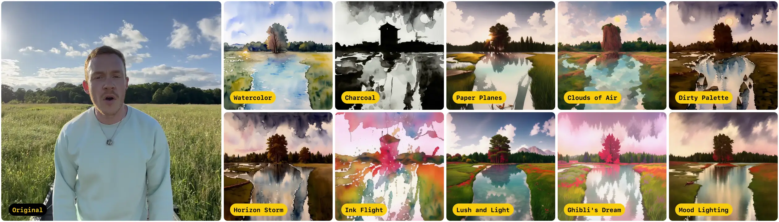 A preview showing the dreams, from the original frames.