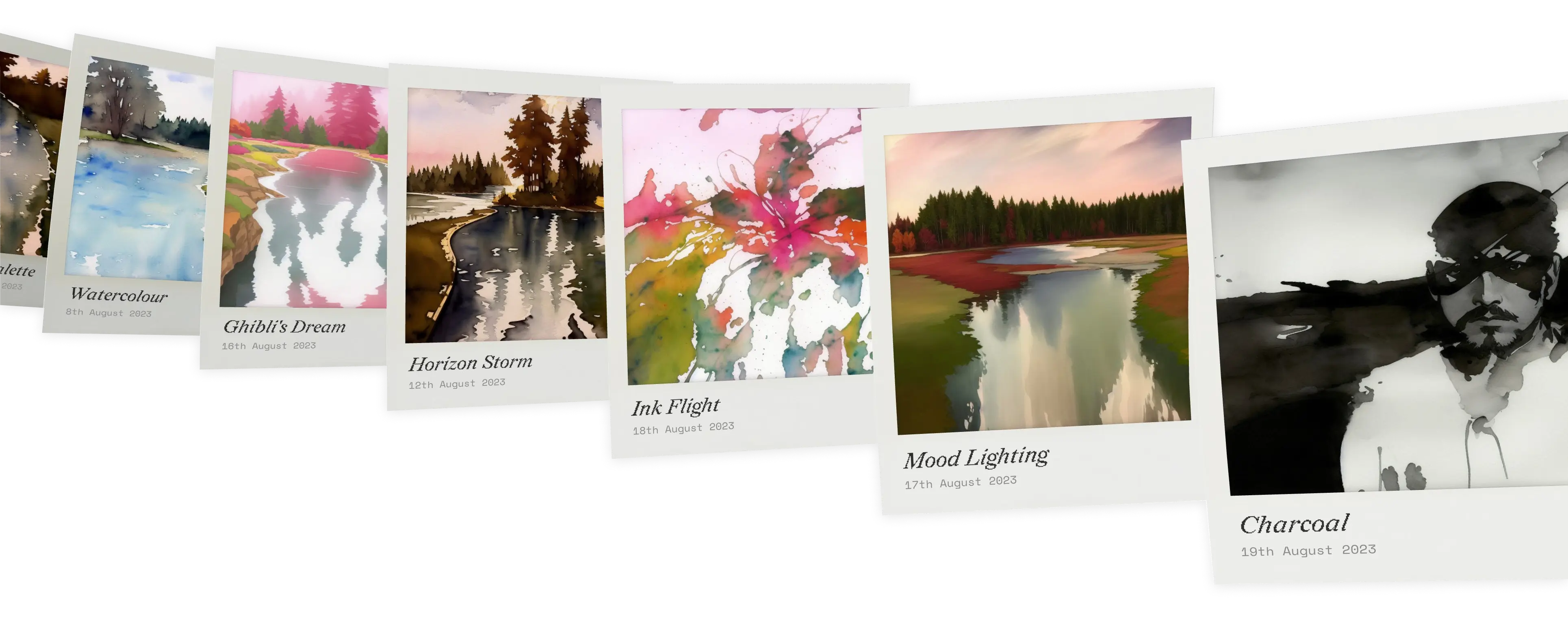 A selection of dreams from the final video.